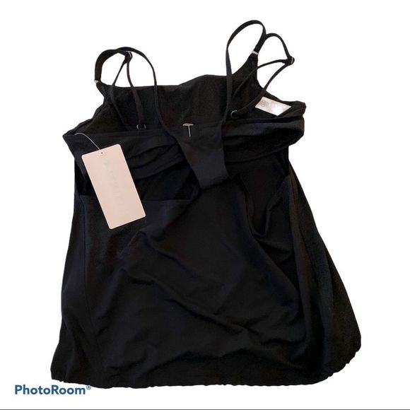 Athleta Seascape Blousy Tankini NWT Black 34D/DD Medium - Picture 2 of 7
